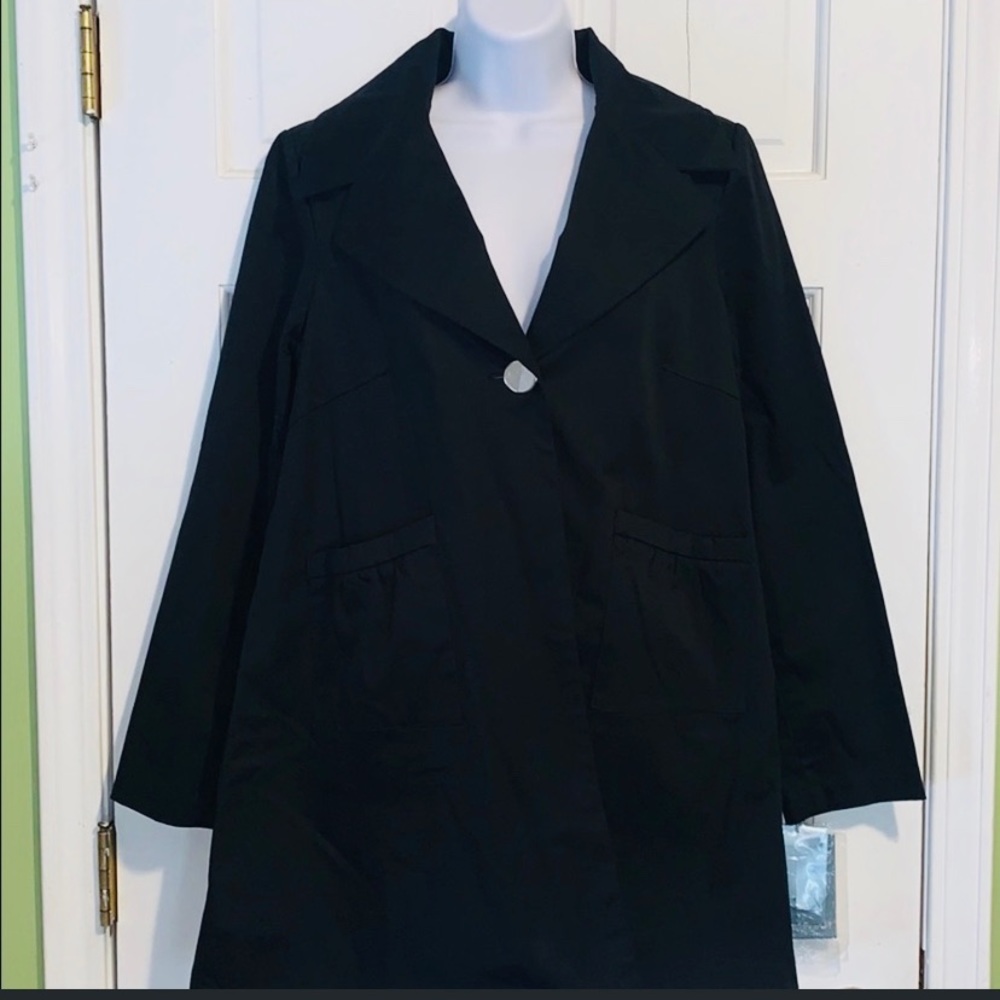 Nine West Black Empire Cotton Pea Coat
